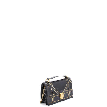 Christian Dior Diorama Chain Flap Clutch Studded Patent