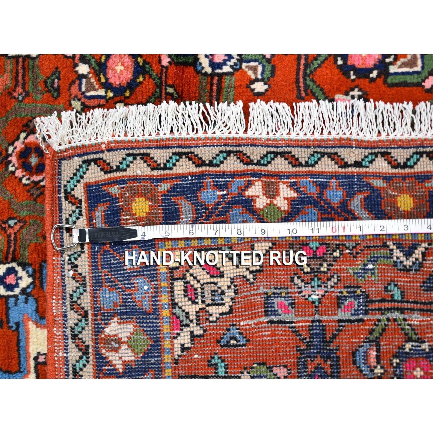 3'3"X4'5" New Farsian Amadan Orange Hand Knotted Pure Wool Oriental Rug