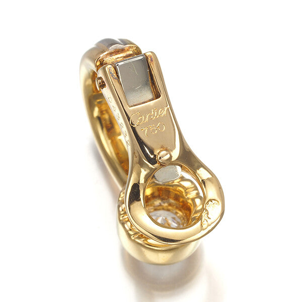 Cartier Earrings Monostone Diamond 3Color 18K 750 Yellow White Rose Gold