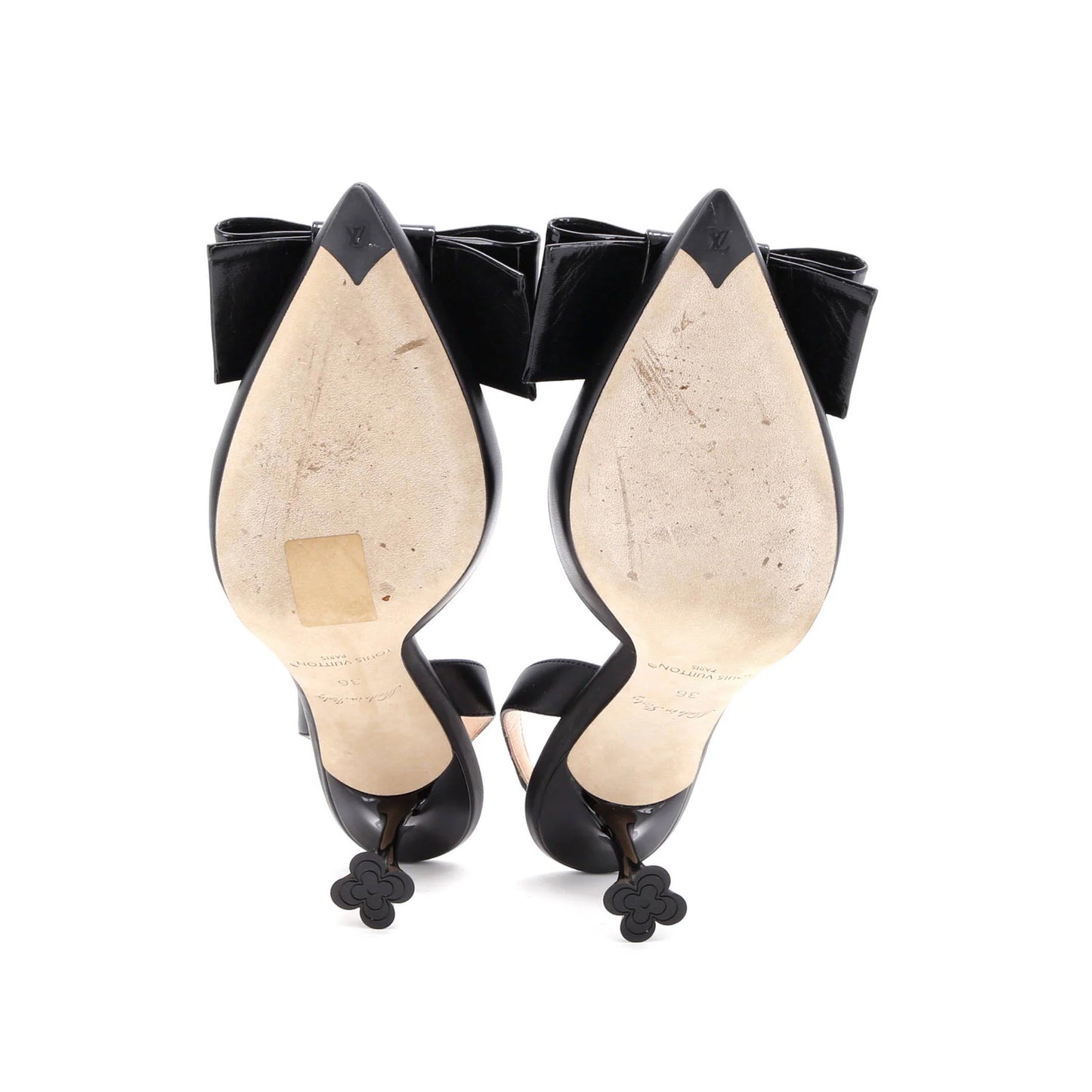 Louis Vuitton Women'S Bow Blossom Slingback Pumps Leather