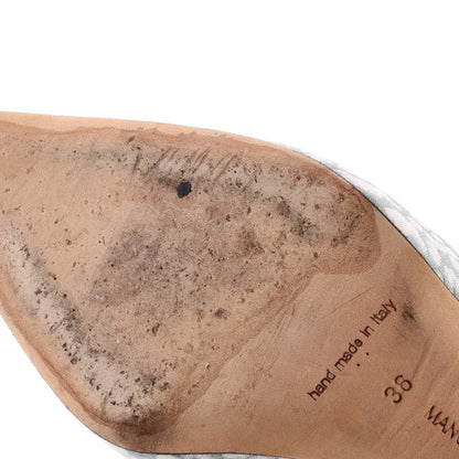 Manolo Blahnik Women'S Lurum Heeled Mules Jacquard 90