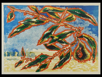 Jean Lurcat Untitled Tapestry Leaf Lithograph Framed Embossed Mark Print