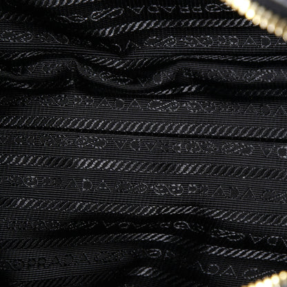 Prada Logo Bowler Bag Perforated Leather Medium