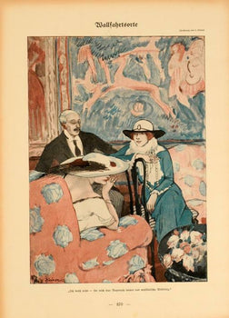 Simplicissimus 1913 By Kainer Wallfahrstsorte On Linen Original