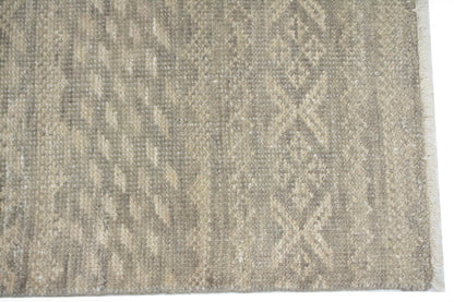 5X8 Ft Handmade Wool Area Rug Muted Beige Vintage