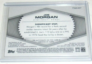 Joe Morgan 2012 Triple Threads Game  Triple