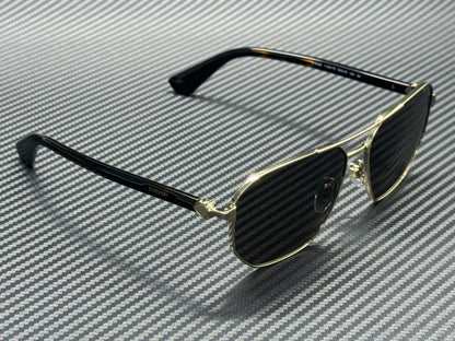 BURBERRY BE3166 110973 Light Gold Dark Brown Men's 60 mm Sunglasses
