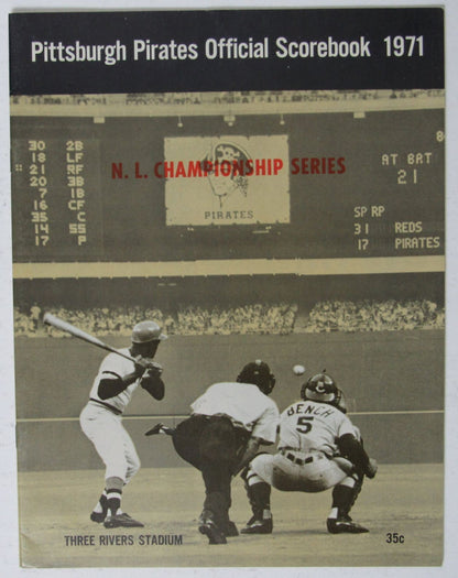 1971 Pittsburgh Pirates Official Scorebook