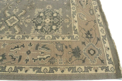 Handmade Muted Brownish Floral Transitional