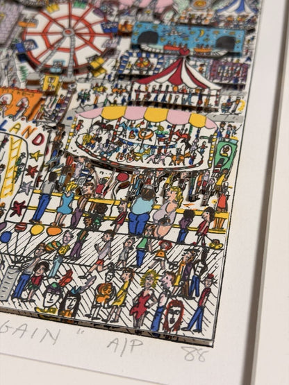 JAMES RIZZI "TO BE A KID AGAIN" 3D Silkscreen Edition, Hand-Signed and Framed