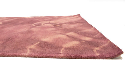 5x8 Hand-Tufted Deep Blush Tie-Dye Rug for Modern Girls Room