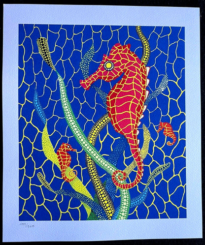 Yayoi Kusama Lithograph Mori Museum Coa Hand Numbered 200 Exe