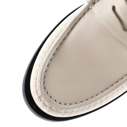 Saint Laurent Women'S Le Monogram Penny Loafers Leather