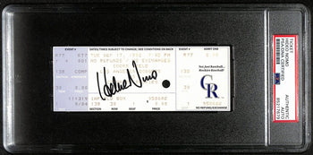Hideo Nomo Signed Sept 17, 1996 Full Ticket Dodgers No-Hitter Vs Rockies Psa/Dna