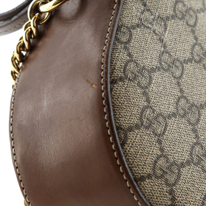 Gucci Chain Crossbody Bag Gg Coated Canvas And Leather Mini