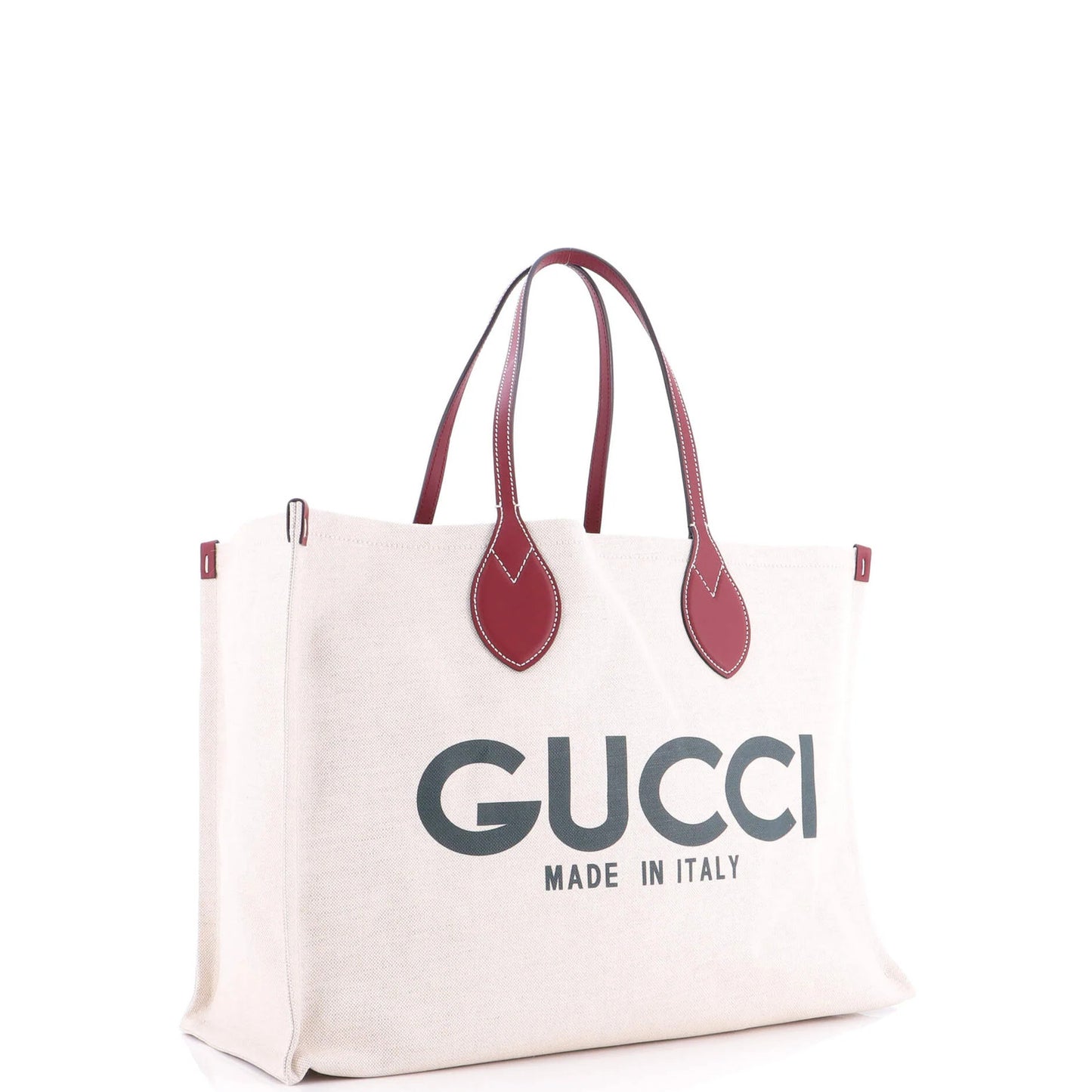 Gucci Logo Shopper Tote Printed Canvas Medium