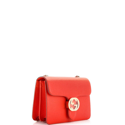 Gucci Interlocking Shoulder Bag Leather Small