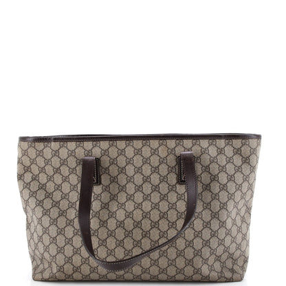 Gucci Plus Tote Gg Coated Canvas With Leather Large