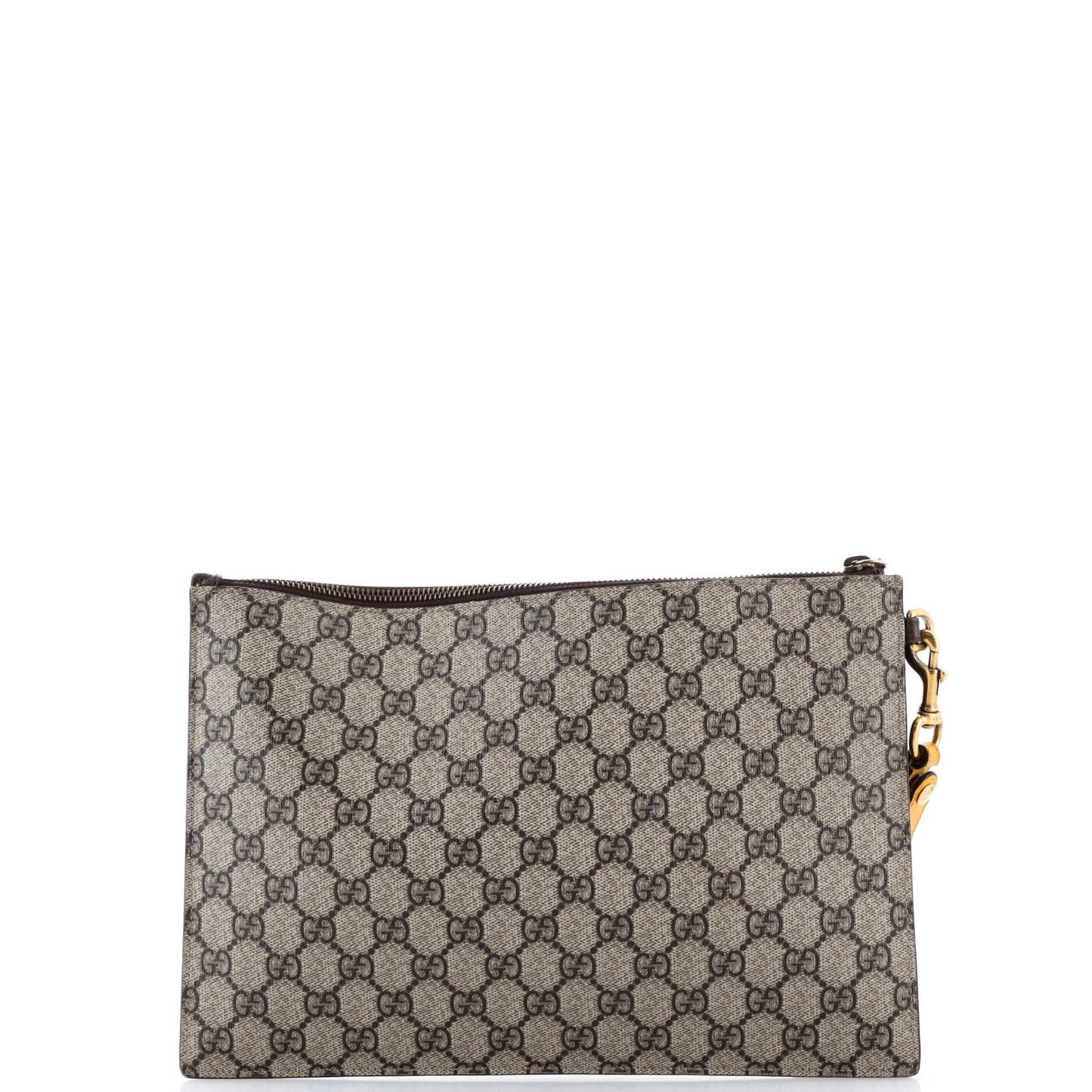 Gucci Neo Vintage Wristlet Pouch Gg Coated Canvas