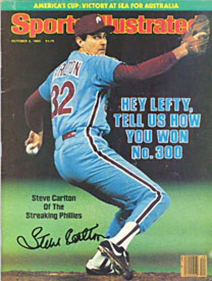 Steve Carlton Signed Sports Illustrated Magazine October 3 1983