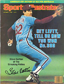Steve Carlton Signed Sports Illustrated Magazine October 3 1983
