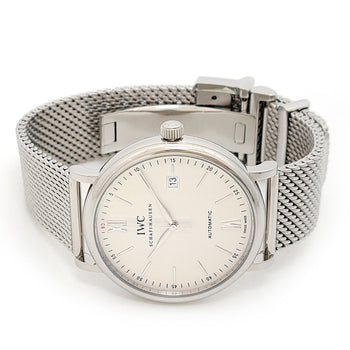 Iwc Portofino Automatic Date Iw356505 Silver Men'S Used Watch #6119