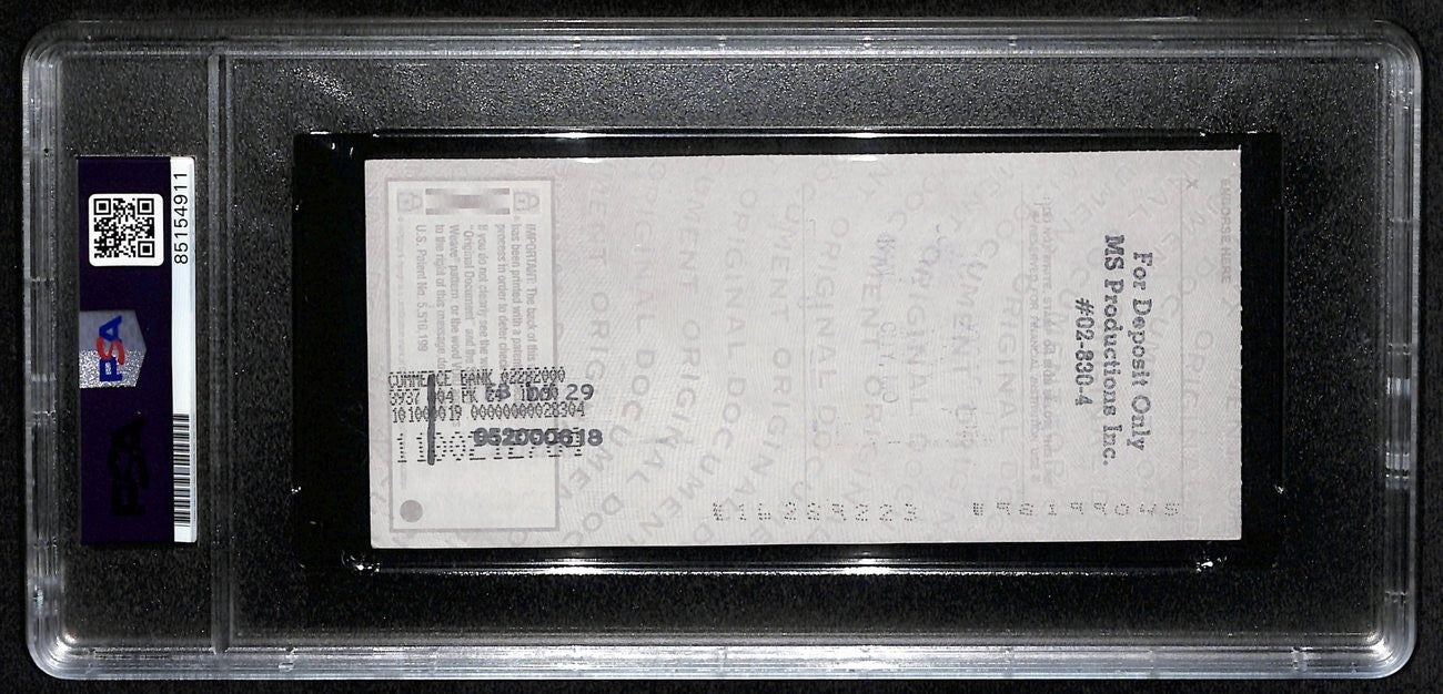 Johnny Unitas Hof Signed/Autographed 2000 Bank