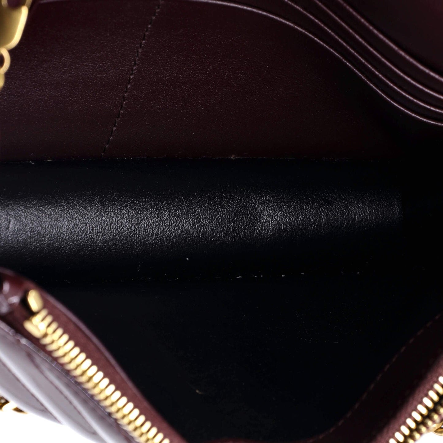 Saint Laurent Classic Monogram Wallet On Chain Matelasse Chevron Patent Small