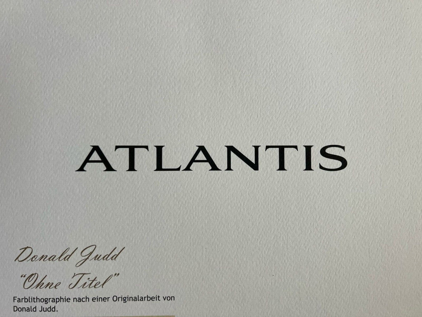 Donald Judd Lithograph