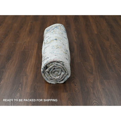 Rug 7'10"x9'10"Ivory Hand Knotted Wool Natural Dyes Mahal Design Oriental