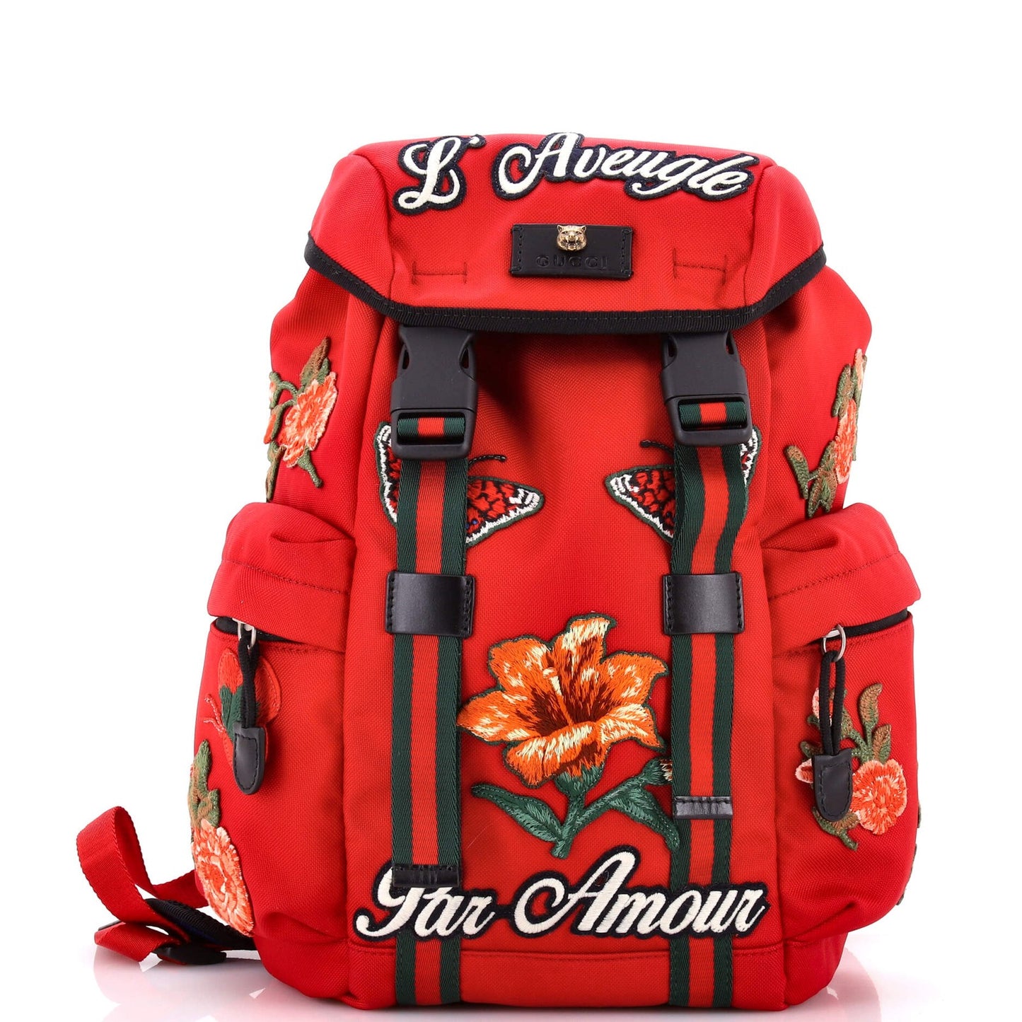 Gucci Techpack Backpack Embroidered Techno Canvas Small