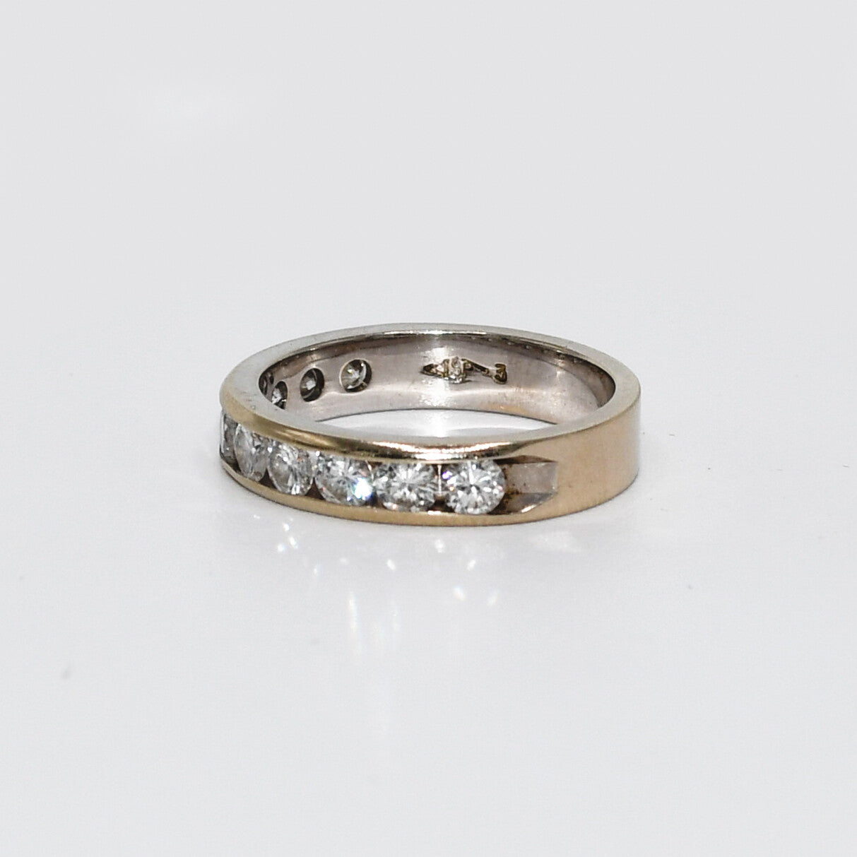 14K White Gold Diamond Band, 1.00Tdw, 3.6Gr