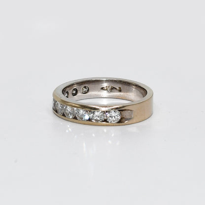 14K White Gold Diamond Band, 1.00Tdw, 3.6Gr