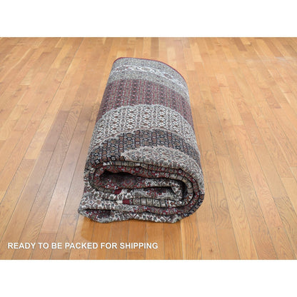 10'X16' Barn Red Tebraz Mahi 100% Wool Hand Knotted Oversized Rug