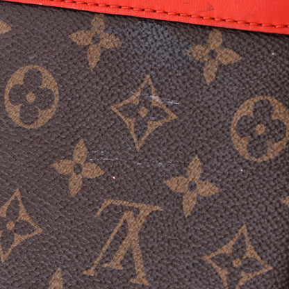 Louis Vuitton Locky Handbag Monogram Canvas With Leather Bb