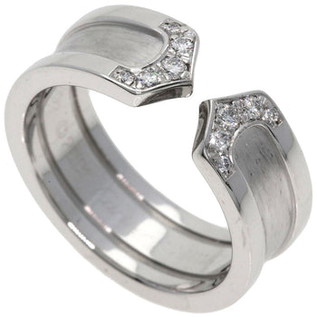 Cartier Ring C2 Ring Diamond #49 K18 White Gold