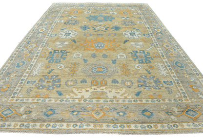 Oushak Pakistan Oriental Rug Muted Colors Floral