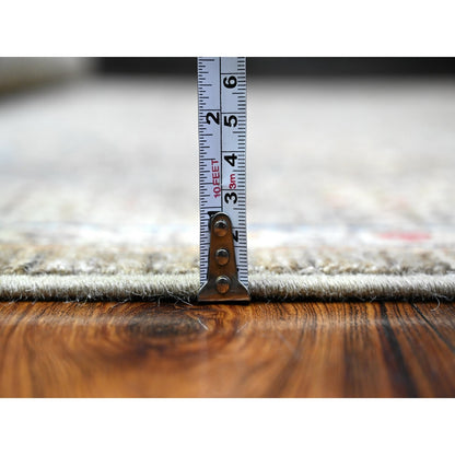 6'1"X8'10" Nickel Gray Pre Historic Mamluk Hand Knotted Wool Oriental Rug