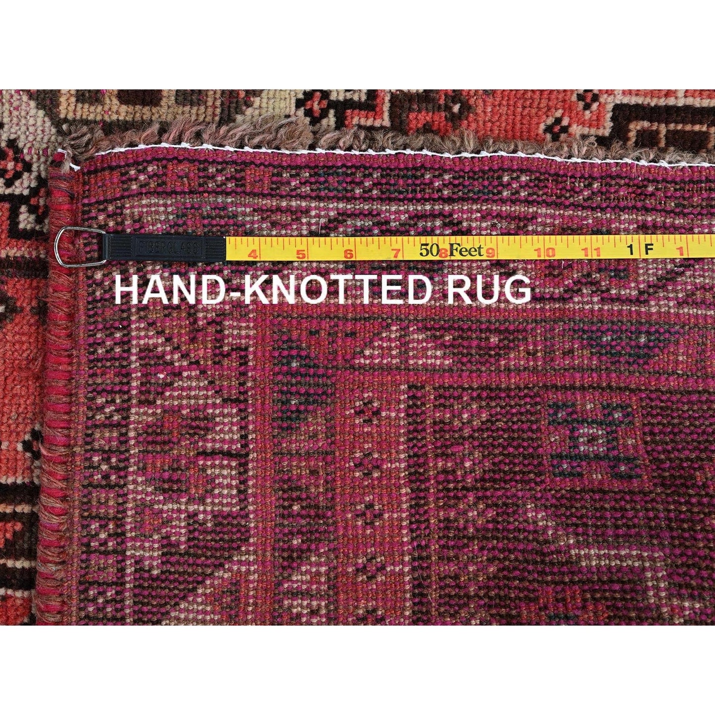 5'2"X7'10" Blush Red Vintage Zoroastrian Sheeraz Hand Knotted Pure Wool Rug