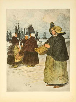 Original Vintage French Poster Dans Sardinieres By Borgex Estampe Moderne 1897
