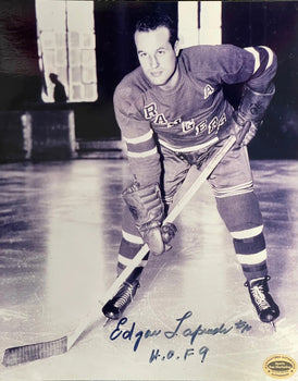 Edgar Laprade Autographed 8X10 Hockey Photo