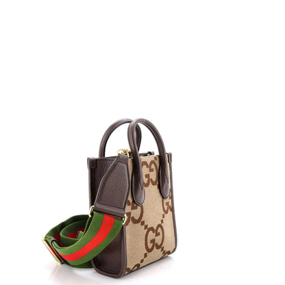 Gucci Vertical Tote Jumbo Gg Canvas Mini
