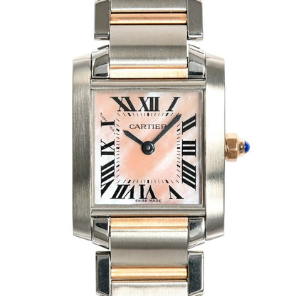 Cartier Tank Franaise Sm W51027Q4 Pink Ladies Used Watch #41422