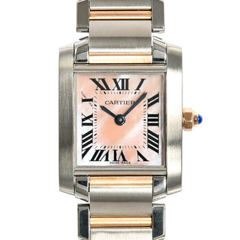 Cartier Tank Franaise Sm W51027Q4 Pink Ladies Used Watch #41422