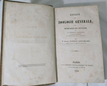 Isidore Geoffroy Saint-Hilaire Essais Zoologie Generale 1841 W Handcolored Plate