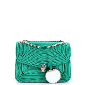 Bvlgari Serpenti Forever Shoulder Bag Cord And Leather Small