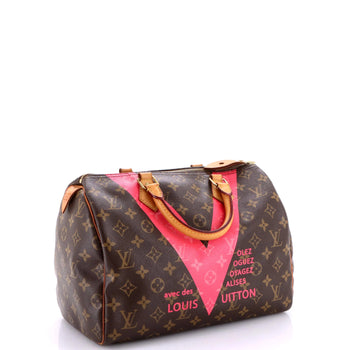 Louis Vuitton Speedy Handbag Limited Edition V Monogram Canvas 30