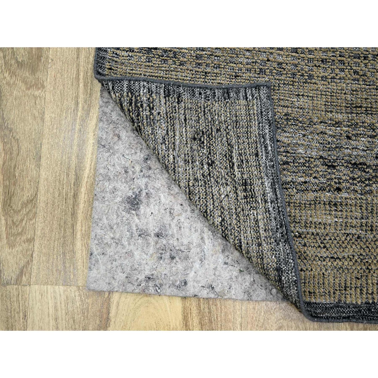 2'6"X8' Brown & Black Oxidized Grass Design Wool Hand Knotted Runner Rug