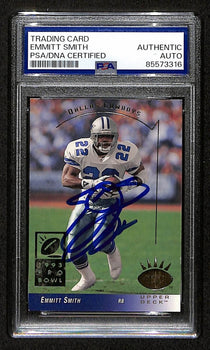 Emitt Smith Hof Signed/Auto On Card 1993 Upper