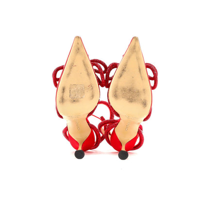 Mach & Mach Women'S Double Bow Ankle Strap Pumps Pvc 110